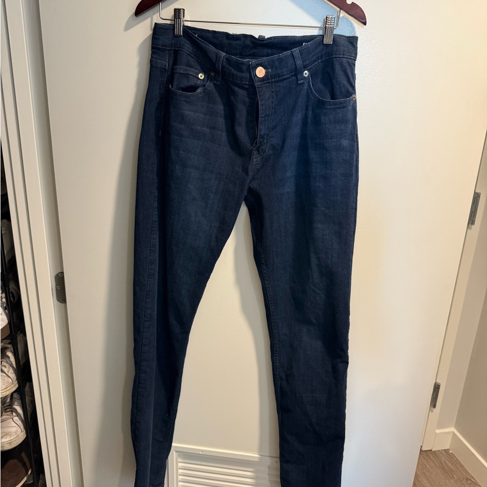 Men's Slim Straight Jeans - Dark Blue